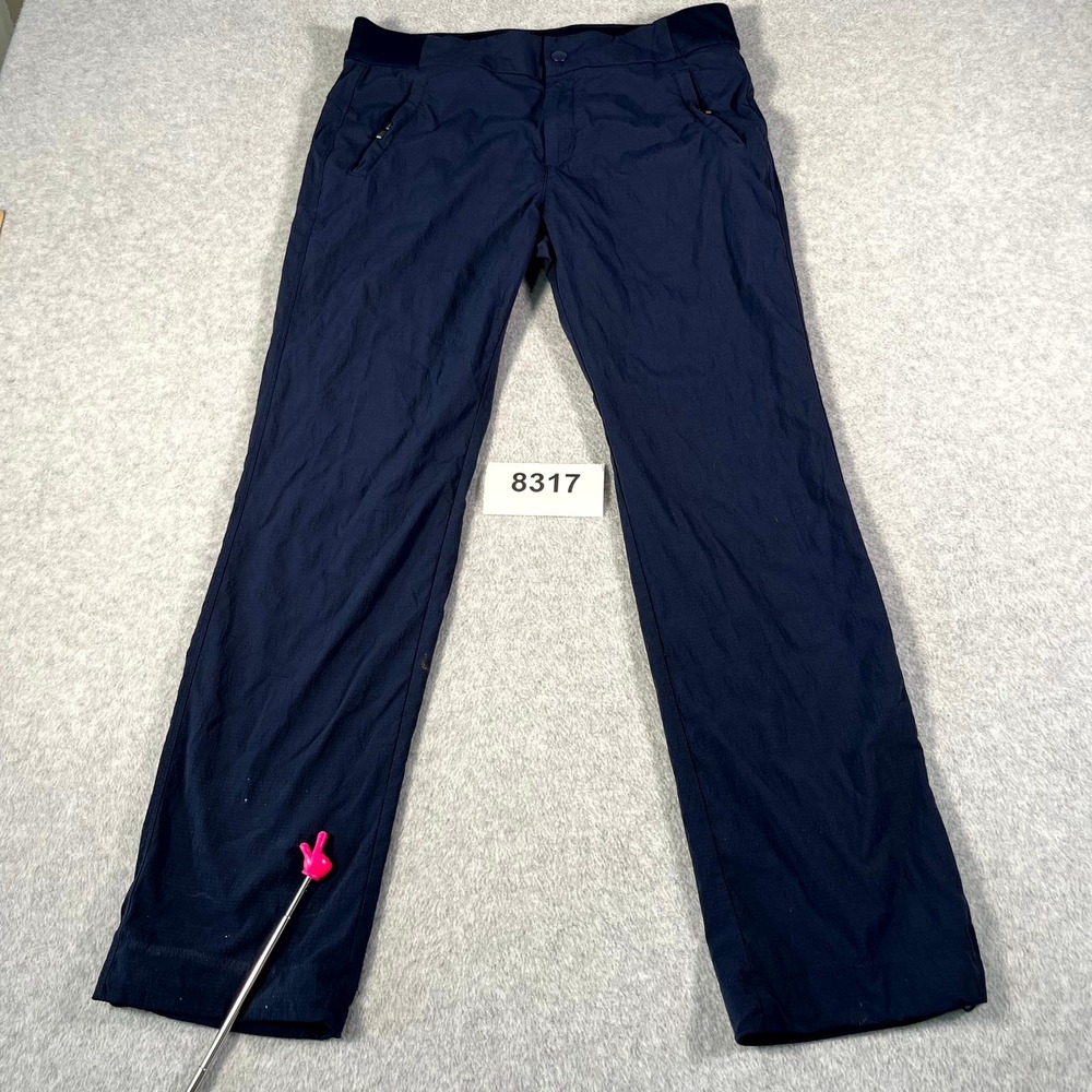 Kirkland Signature Pants Womens 12 Navy Blue Nylon Stretch Outdoor Travel